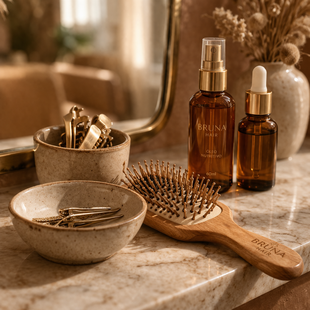 Detalhe de estudo de beleza — Studio Brün